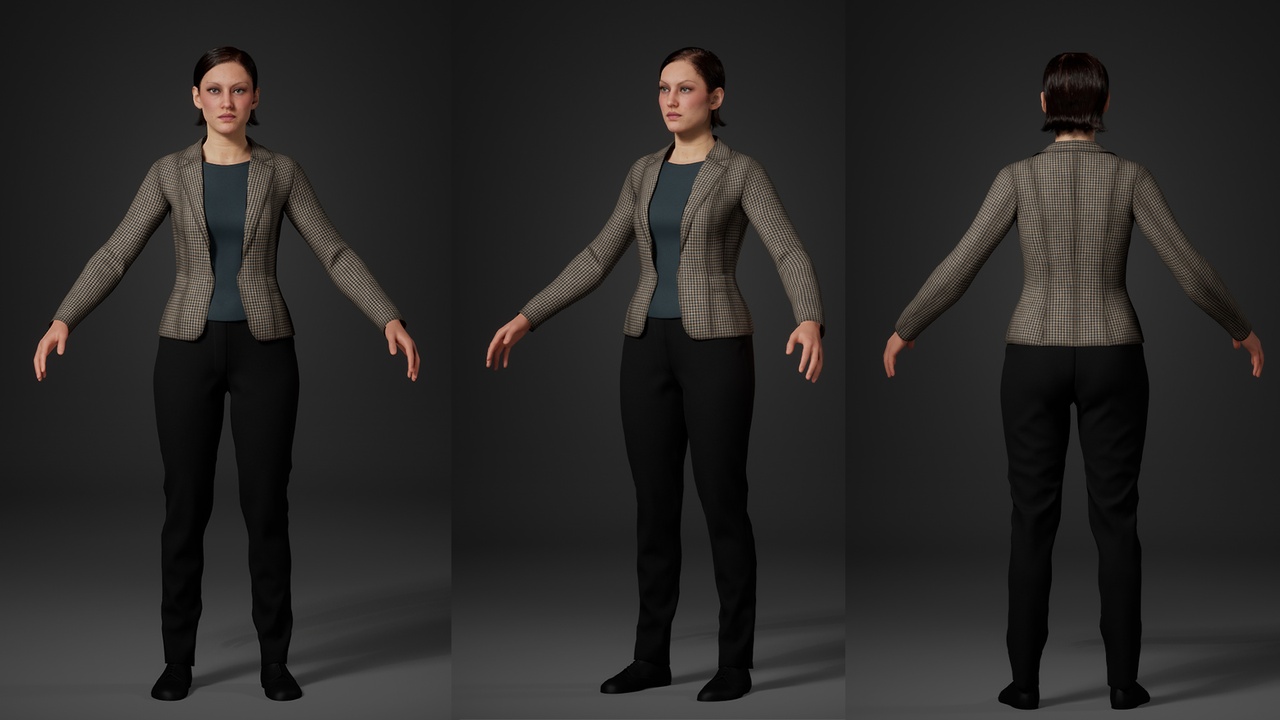 Media 1 for listing Parametric Female Formal Outfit for MetaHuman Pack Vol 01 - Metahuman Clothing