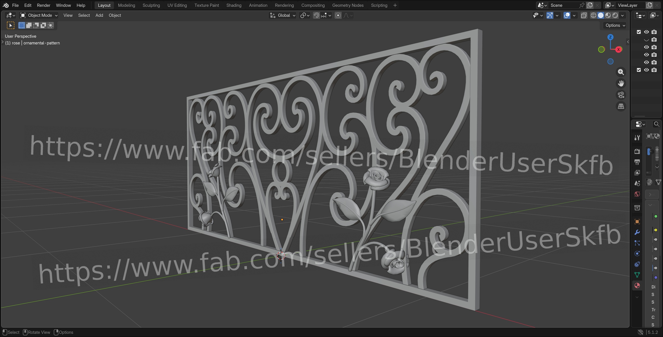 Media 1 for listing Window Railing With Rose Ornaments (Schloss Nischwitz Railing Segment)