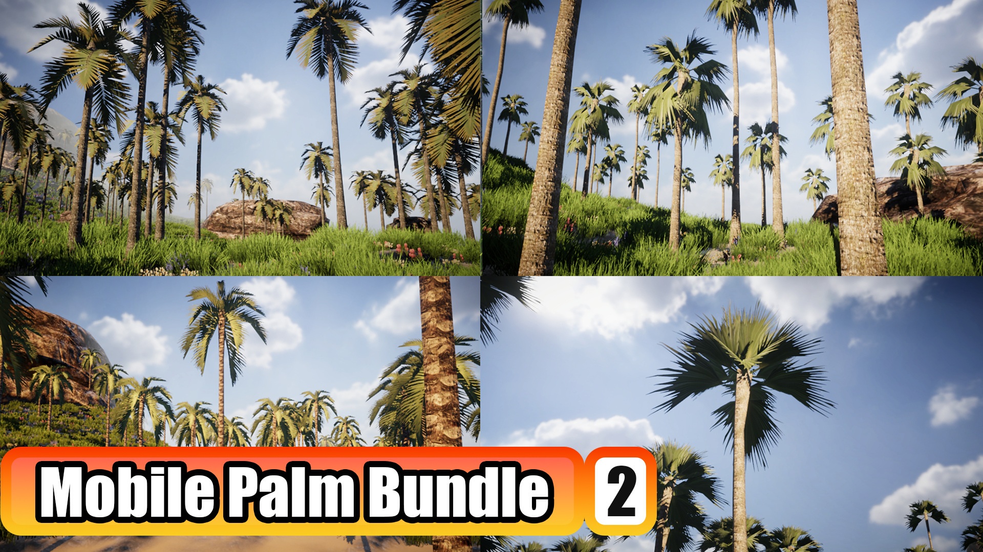 Mobile Palm Tree Bundle 2 (Production Ready) | Fab