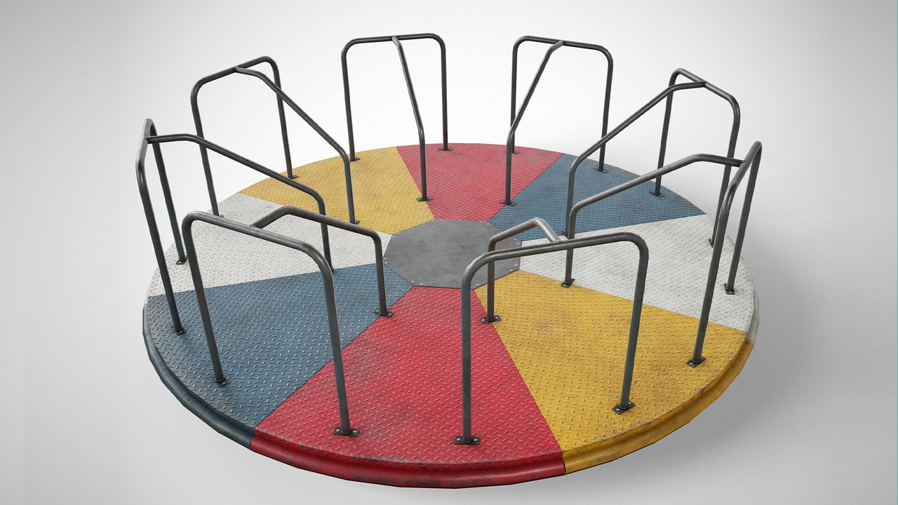 Media 1 for listing Painted Playground Carousel 2