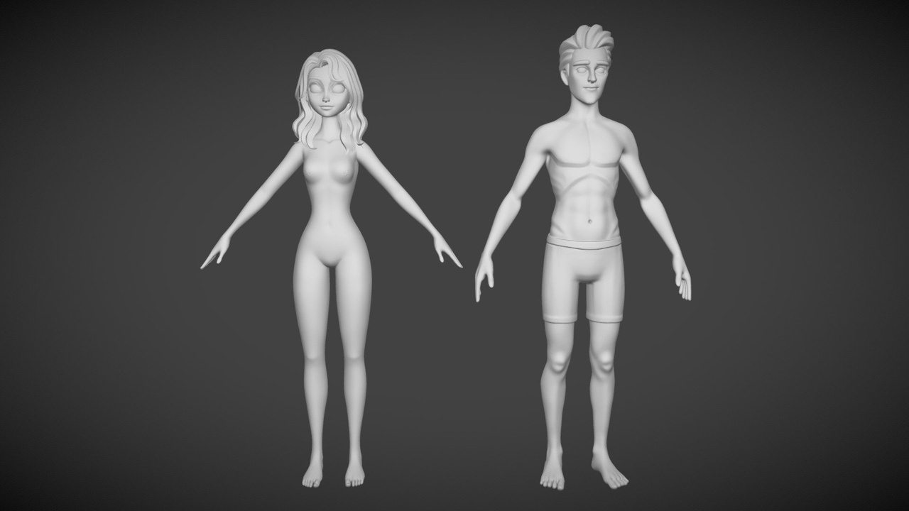 Media 1 for listing Cartoon Character Couple – Male & Female