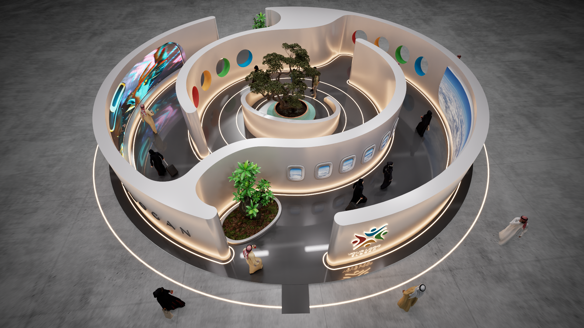 Futuristic SPIRALIS - Interactive Maze Pavilion Design | Fab