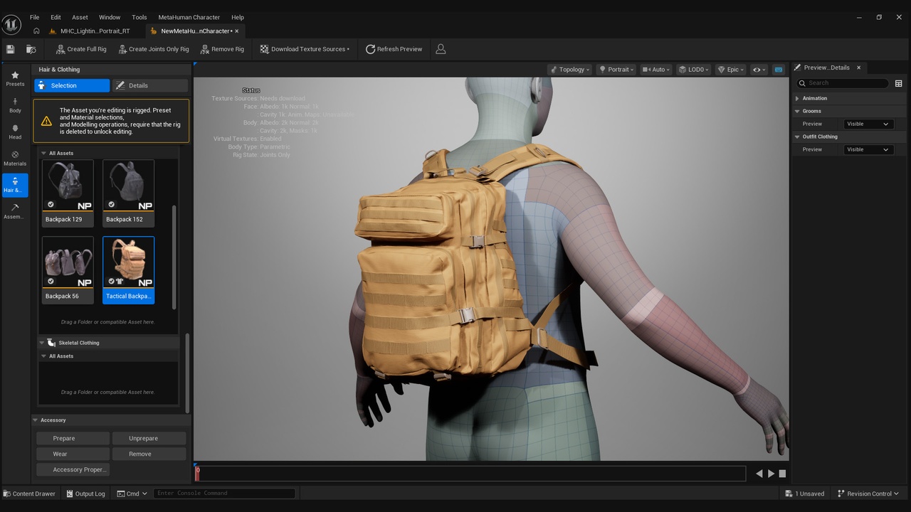 Media 1 for listing Tactical Backpack Metahuman 13 - MHPKG