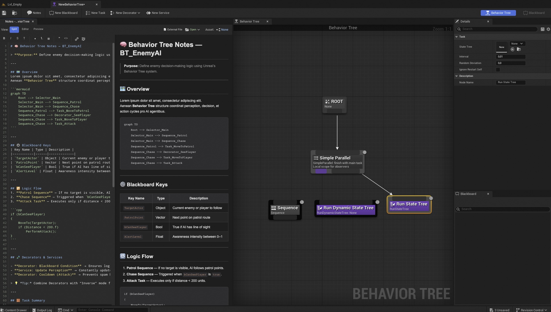 Blueprint Markdown Notes