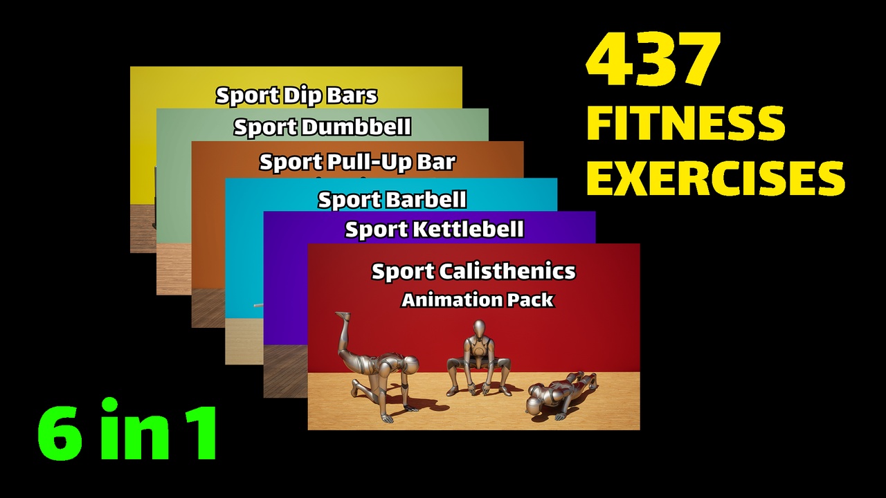 Medios 1 para el artículo Ultimate Sport Animation Bundle [Workout|Fitness|Gym|Exercises]