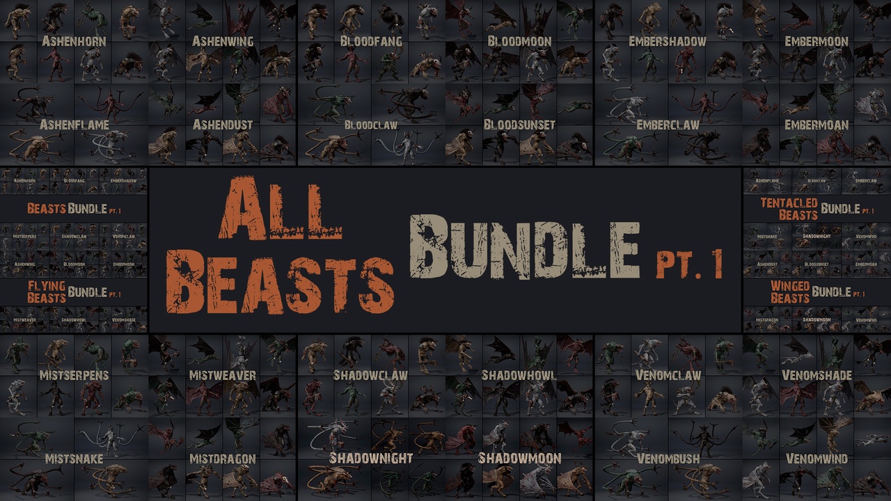 Media 1 for listing All Beasts Bundle Pt1