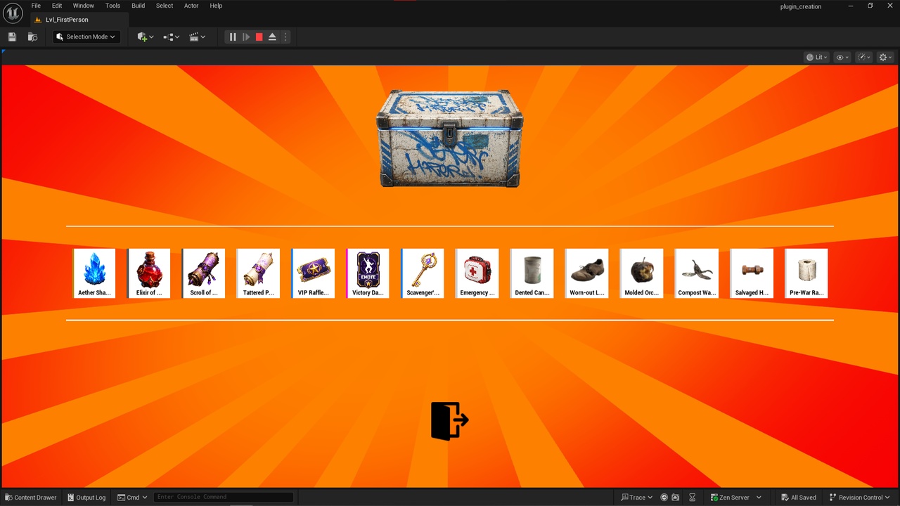 Media 1 for listing Dynamic Loot Box, Gatcha & Reward System (Data-Table Driven)
