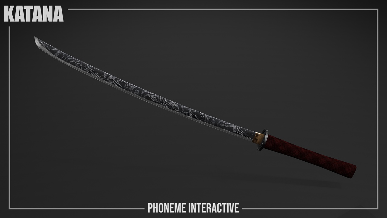 Medium 1 für Eintrag Katana Sword - Game Ready 3D Model