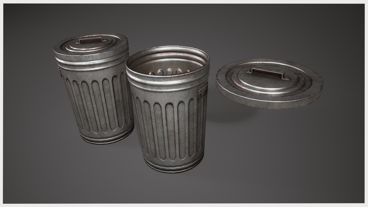 Media 1 for listing Trashcan 01 - Game Ready