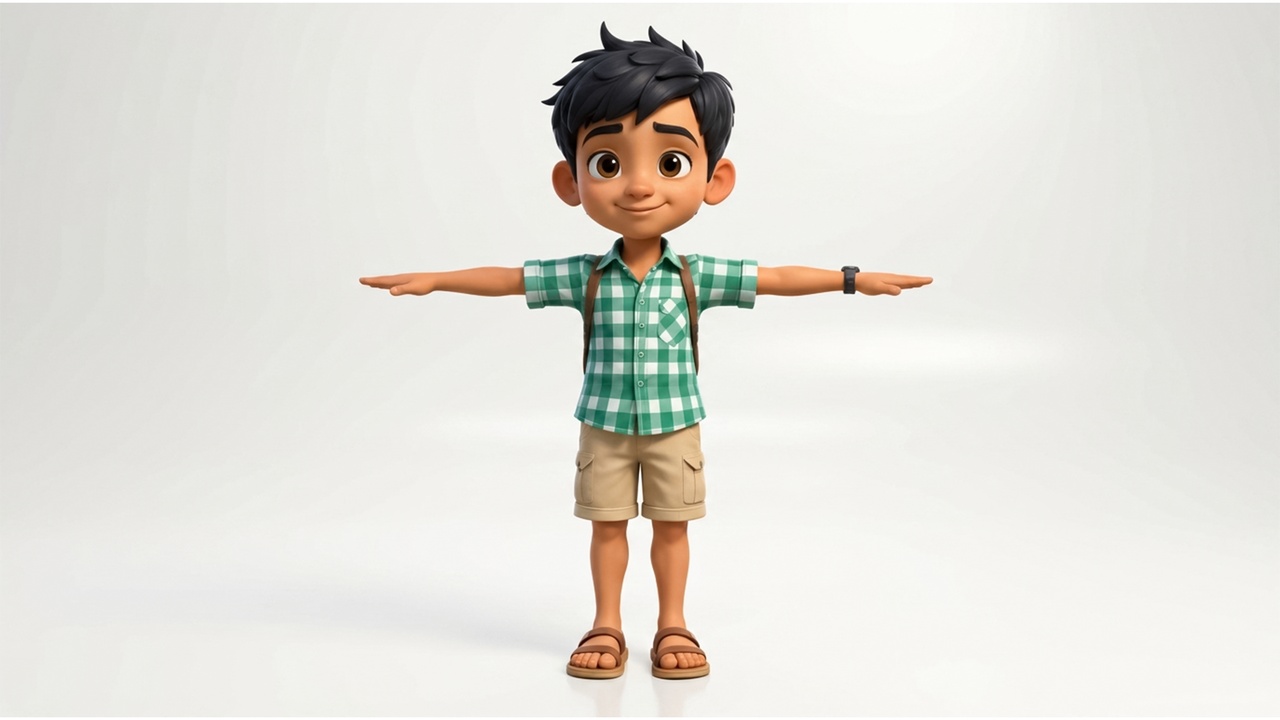 Media 1 for listing Stylized Cartoon Boy Character Rigged Animated Game Ready