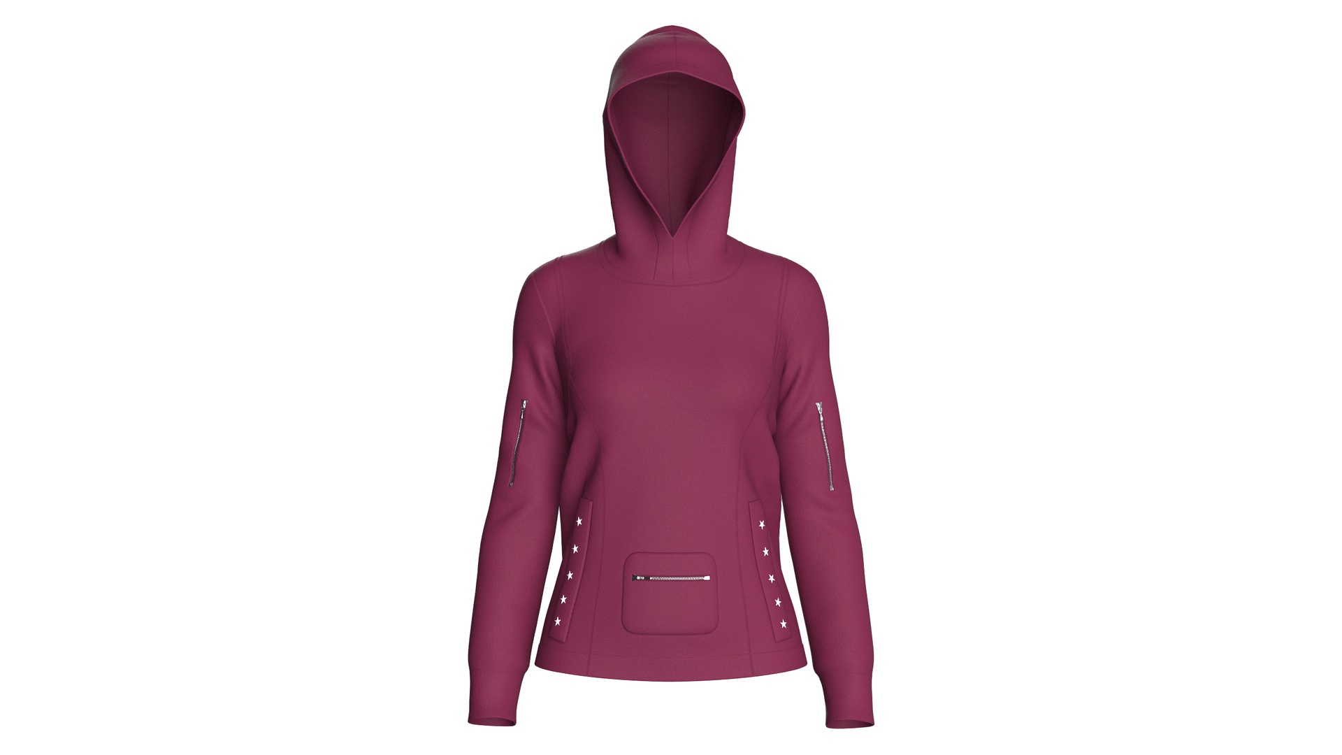 Media 1 for listing Girls Zip Techwear Hoodie | High Poly