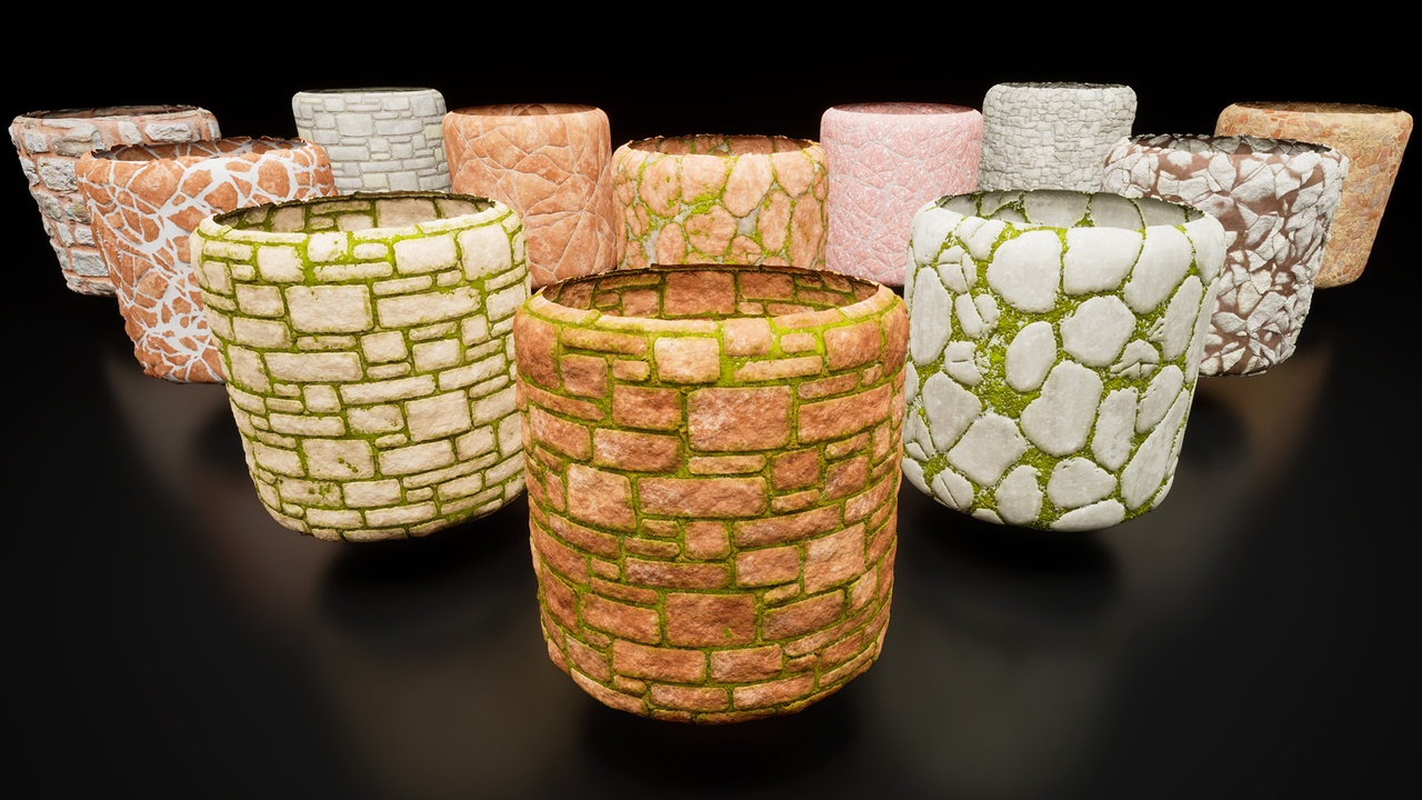Media 1 for listing Realistic Stone Material Bundle 01
