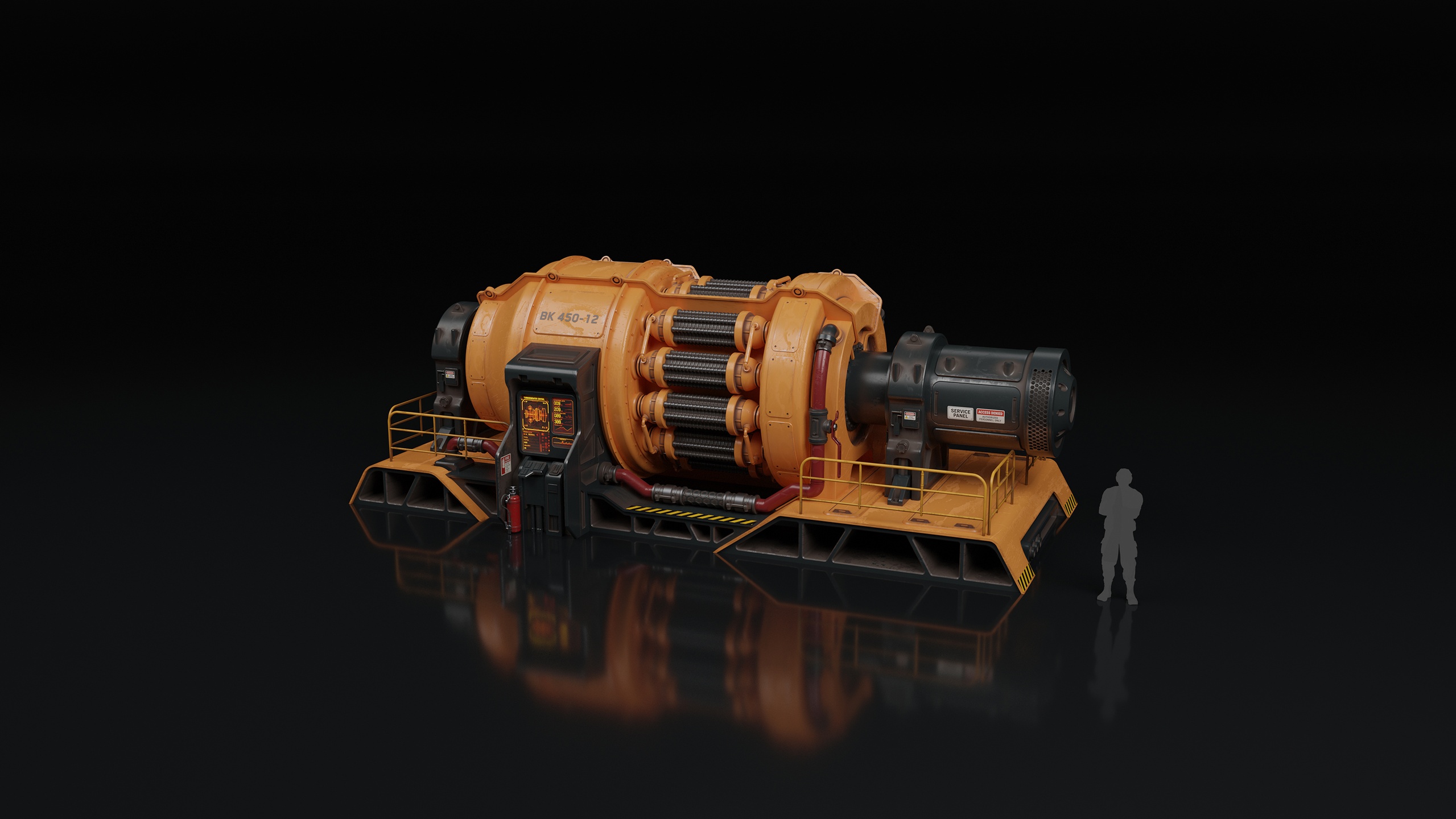 Media 1 for listing Sci-Fi Industrial Generator Set - 3 assets