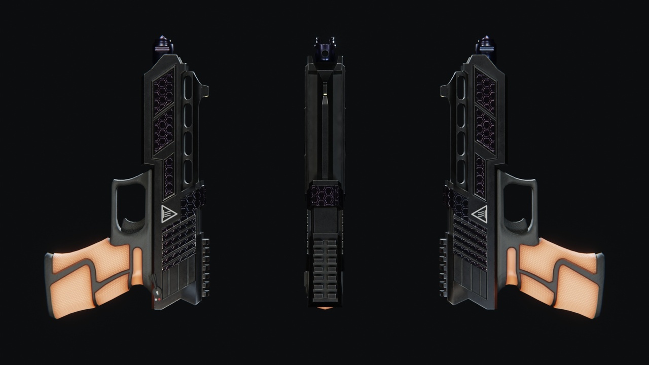Media 1 for listing Game Ready | Futuristic Energy Pistol (Heavy)