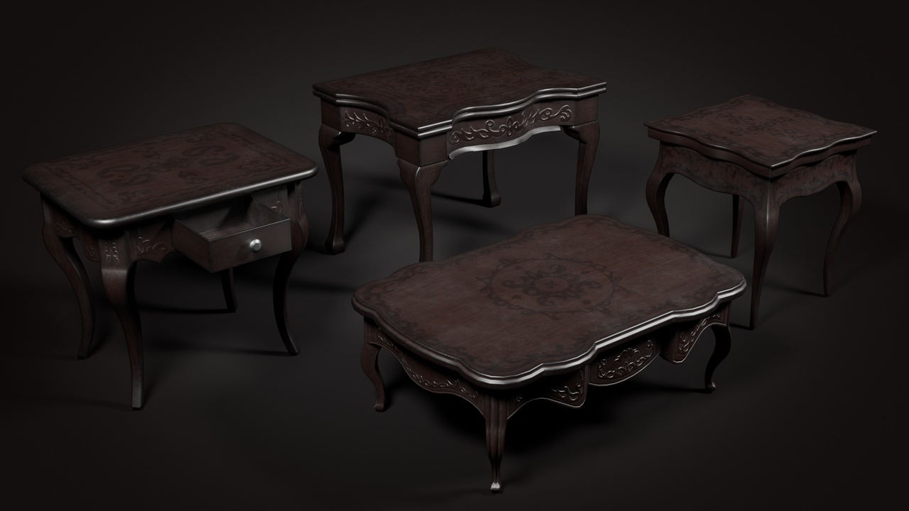 Media 1 for listing 10 Antique-Tables (Game Ready)