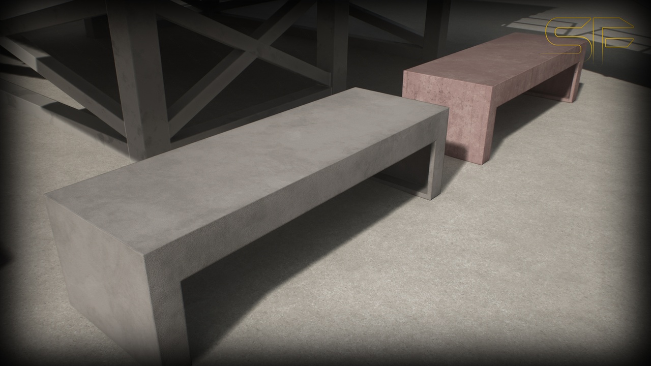 Media 1 for listing CITY Street Bench Concrete [SoftField]