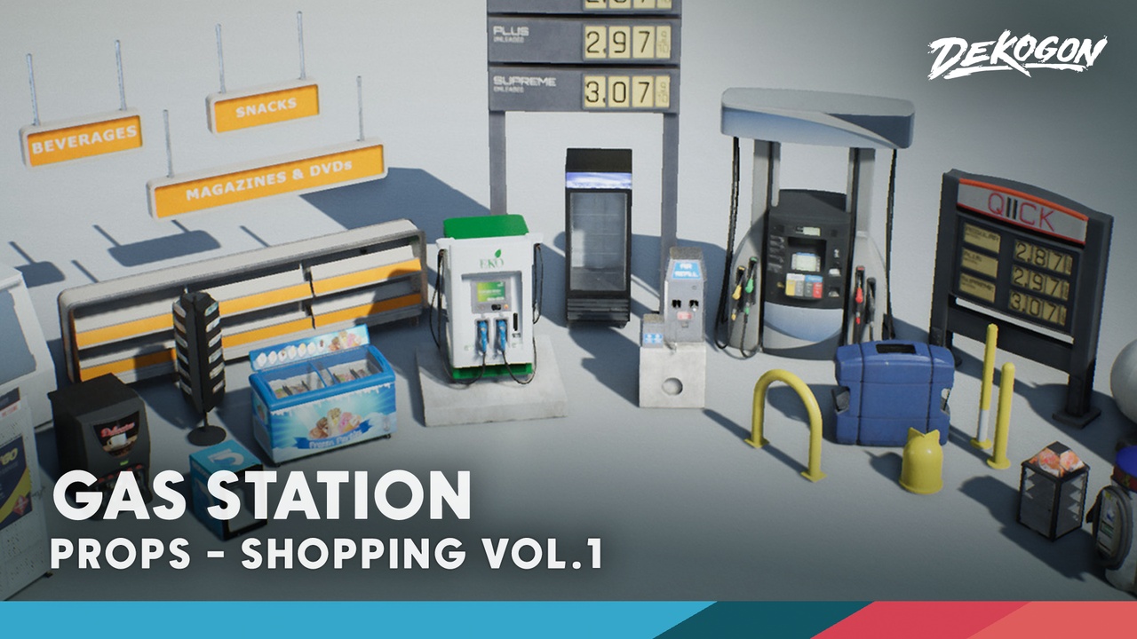 Shopping and Market VOL 1 - Gas Station 제품 등록을 위한 미디어 1개