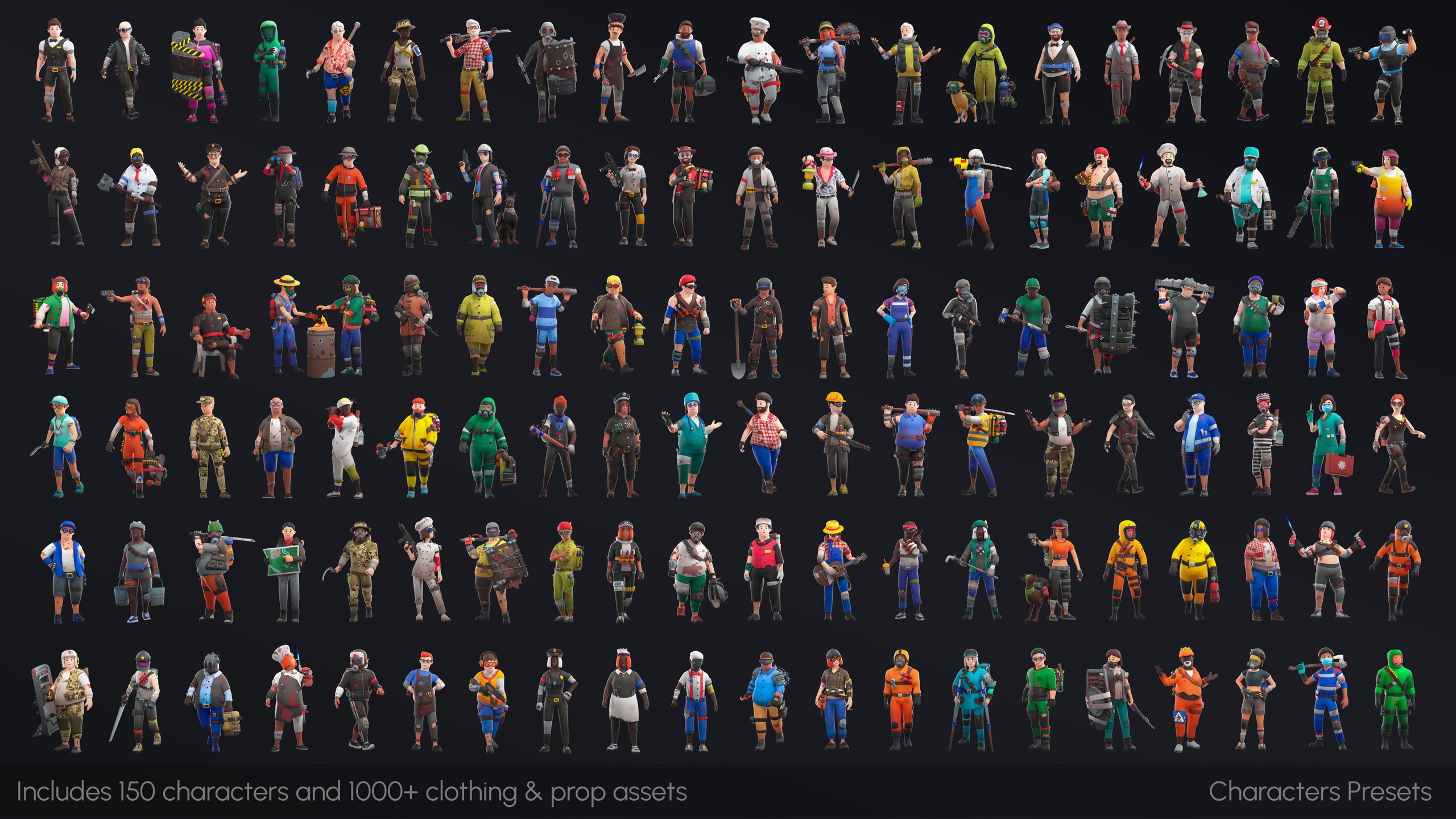 Media 1 for listing Apocalypse Characters - Modular Animated Pack