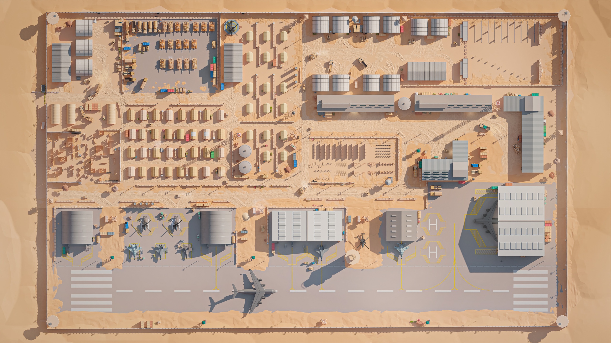 Media 1 for listing Military Desert - Low Poly 3D Models Pack