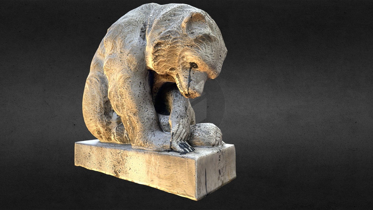 Media 1 for listing Small Plaster Bear Statue