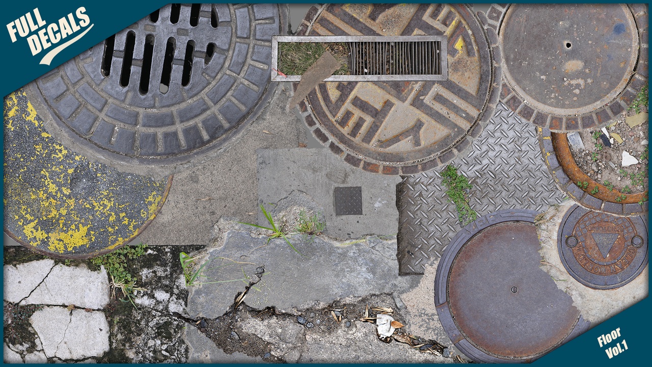 Media 1 for listing Realistic Floor Decals Collection Vol. 1