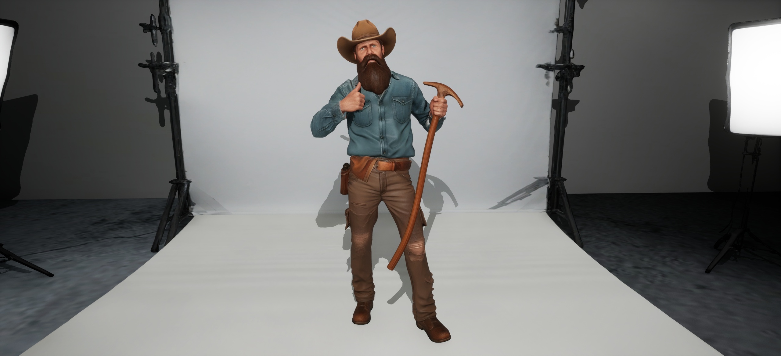 Media 1 for listing Wild West Male Character - Ready To Rig
