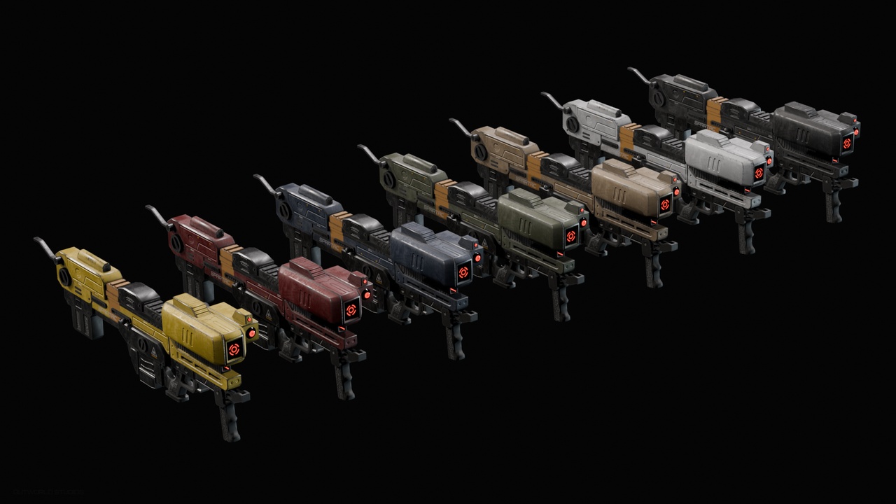Scifi Laser Shoulder Mounted Weapon Bundle | Fab