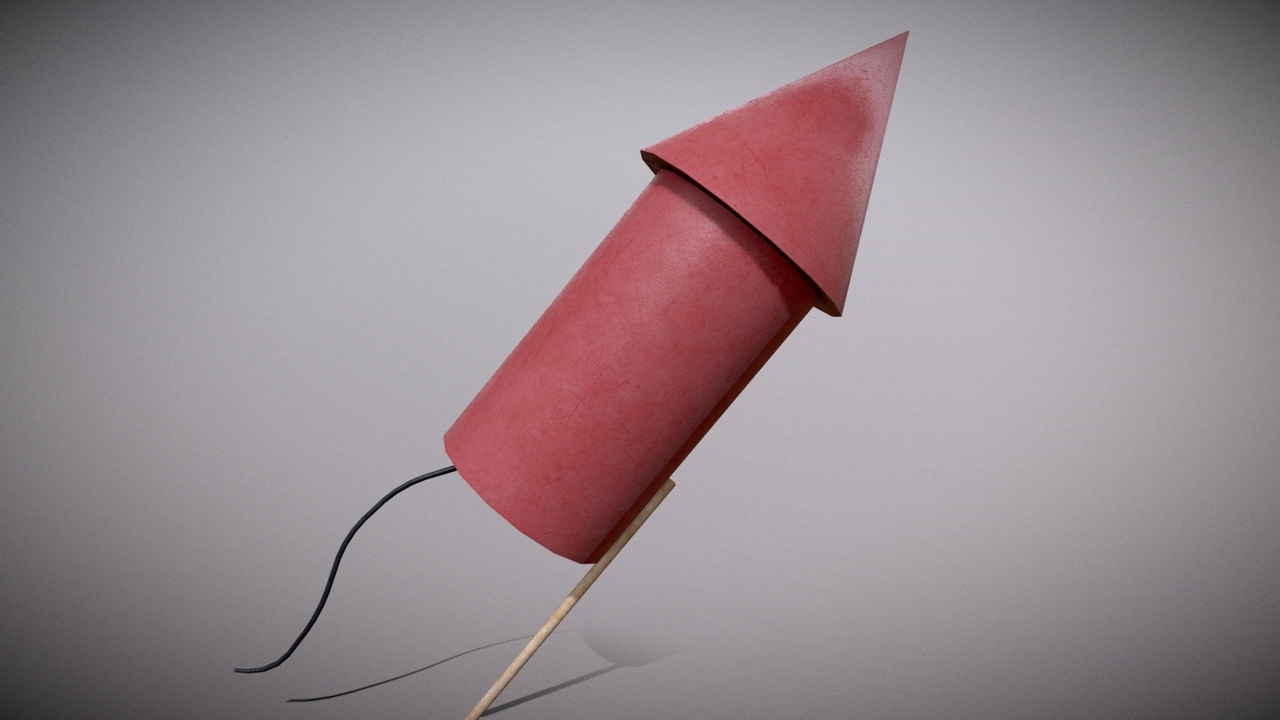 Fake Firework Rockets Firework Red Rocket | Fab