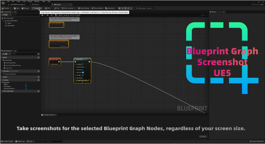 Blueprint Graph Screenshot for UE(Regardless of screen size) | Fab
