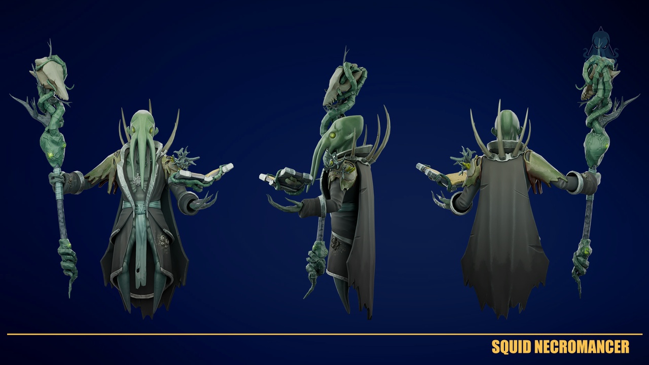 Media 1 for listing Stylized Modular Squid Necromancer Creature