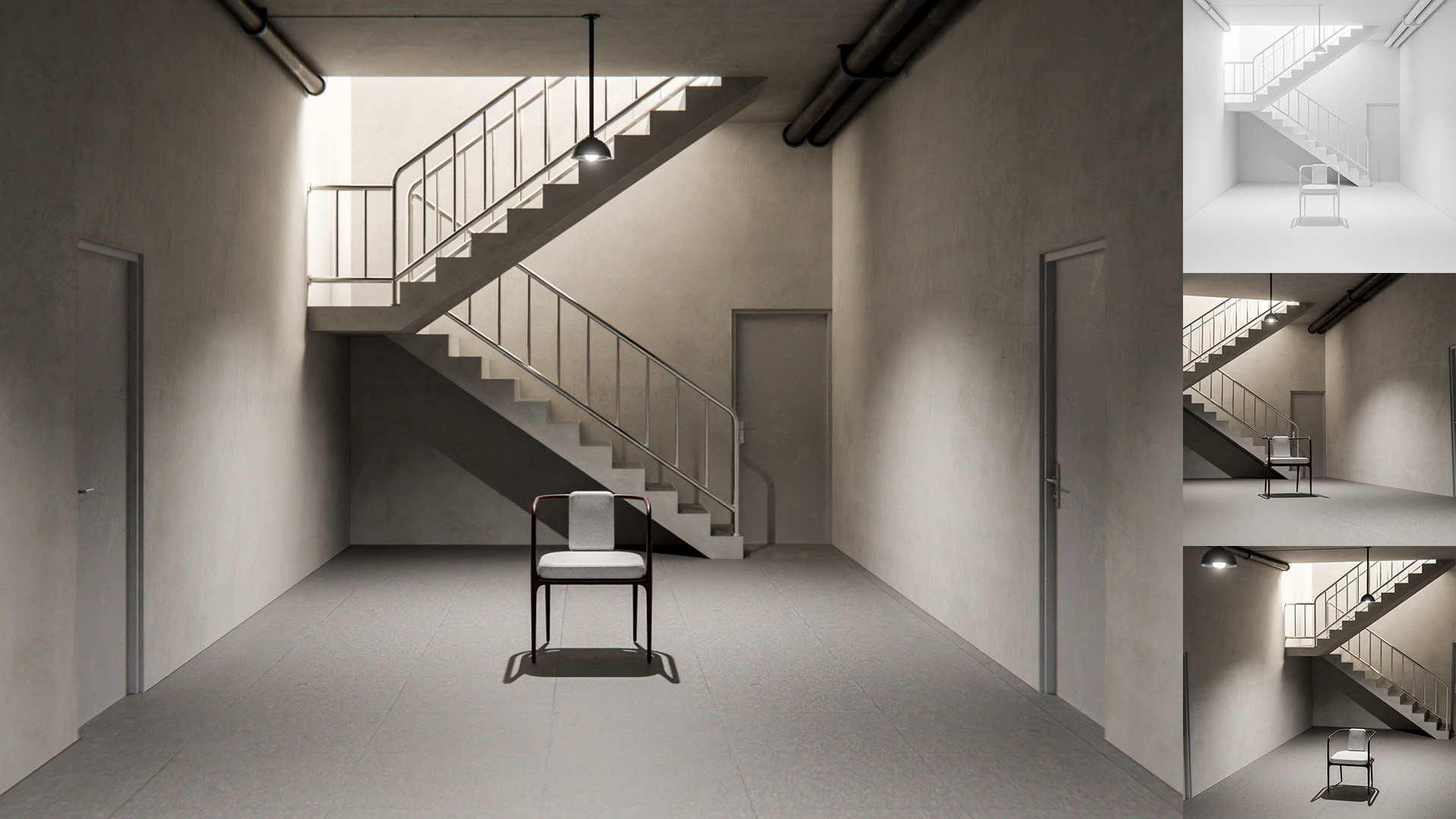 Between Doors. Minimal Stairwell Interior. | Fab