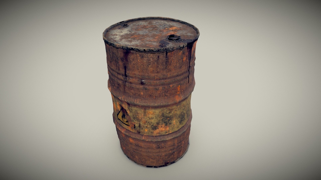 Media 1 for listing Rusty oil barrel