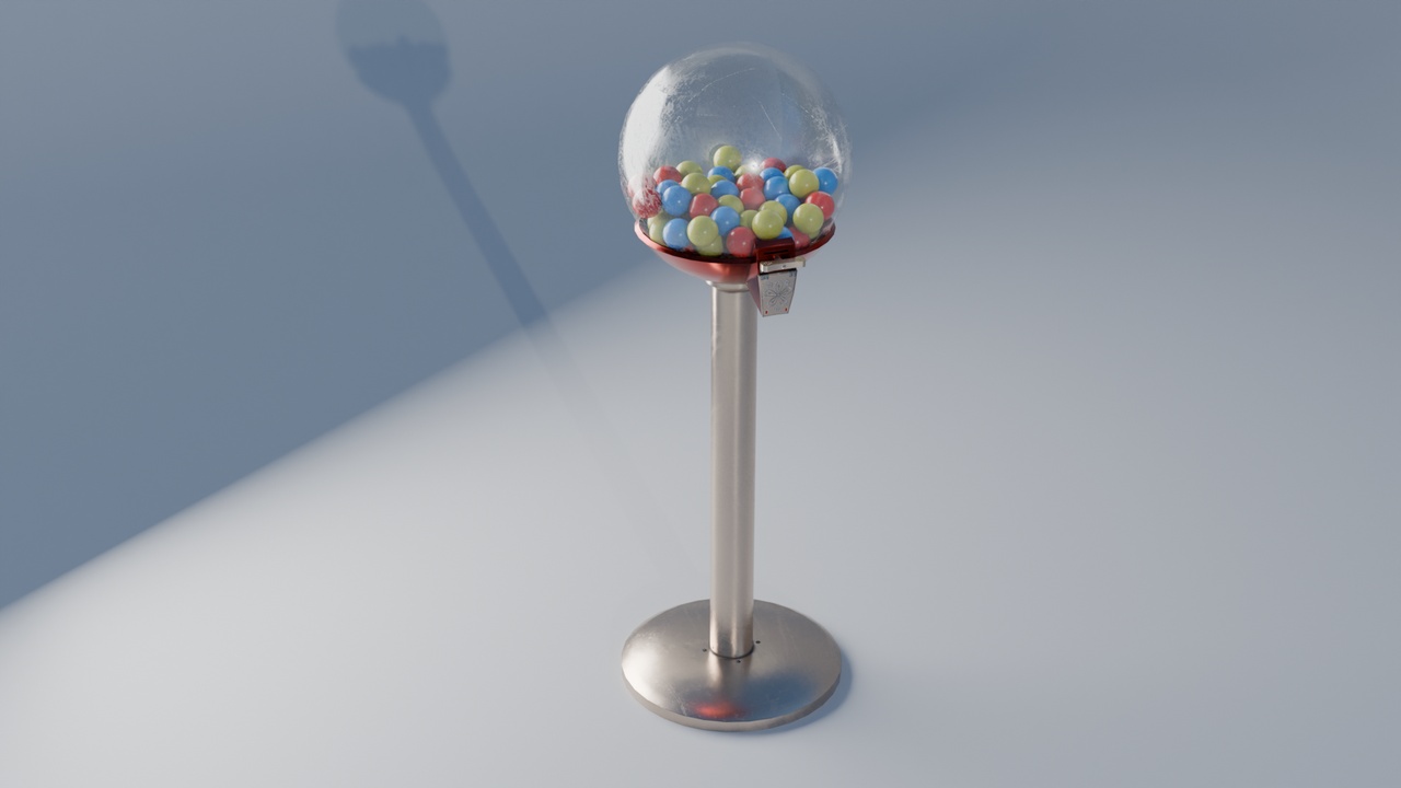 Media 1 for listing Classic Gumball Machine β 4K PBR Retro Candy Dispenser π¬