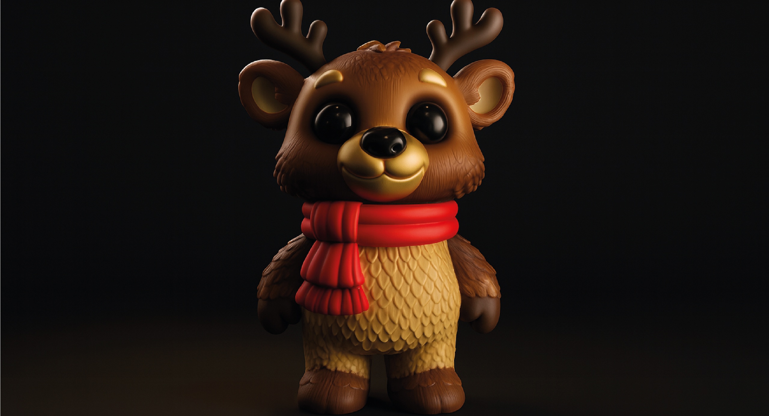 Media 1 for listing Winter Fawn Companion – Stylized 3D Character Model