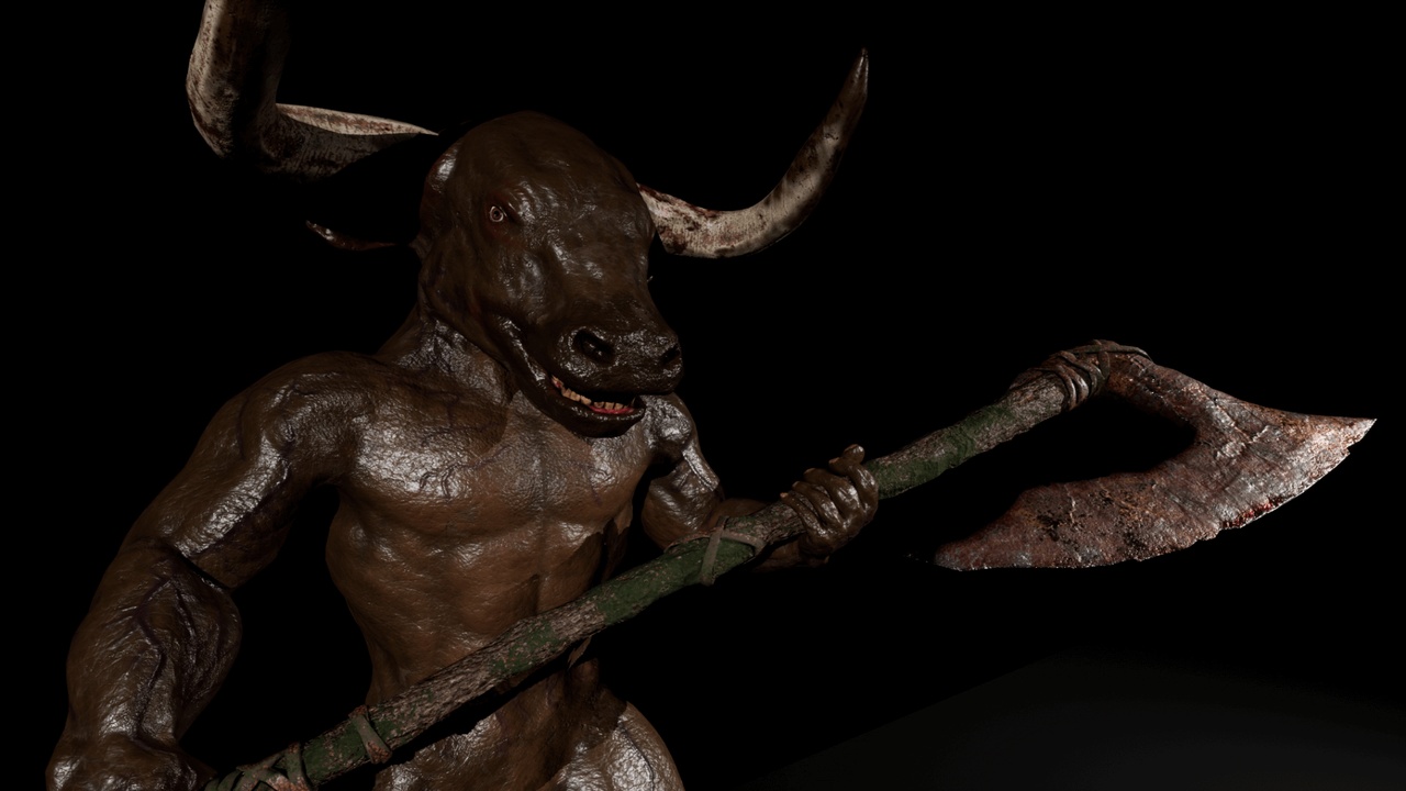 Media 1 for listing Minotaur & Axe