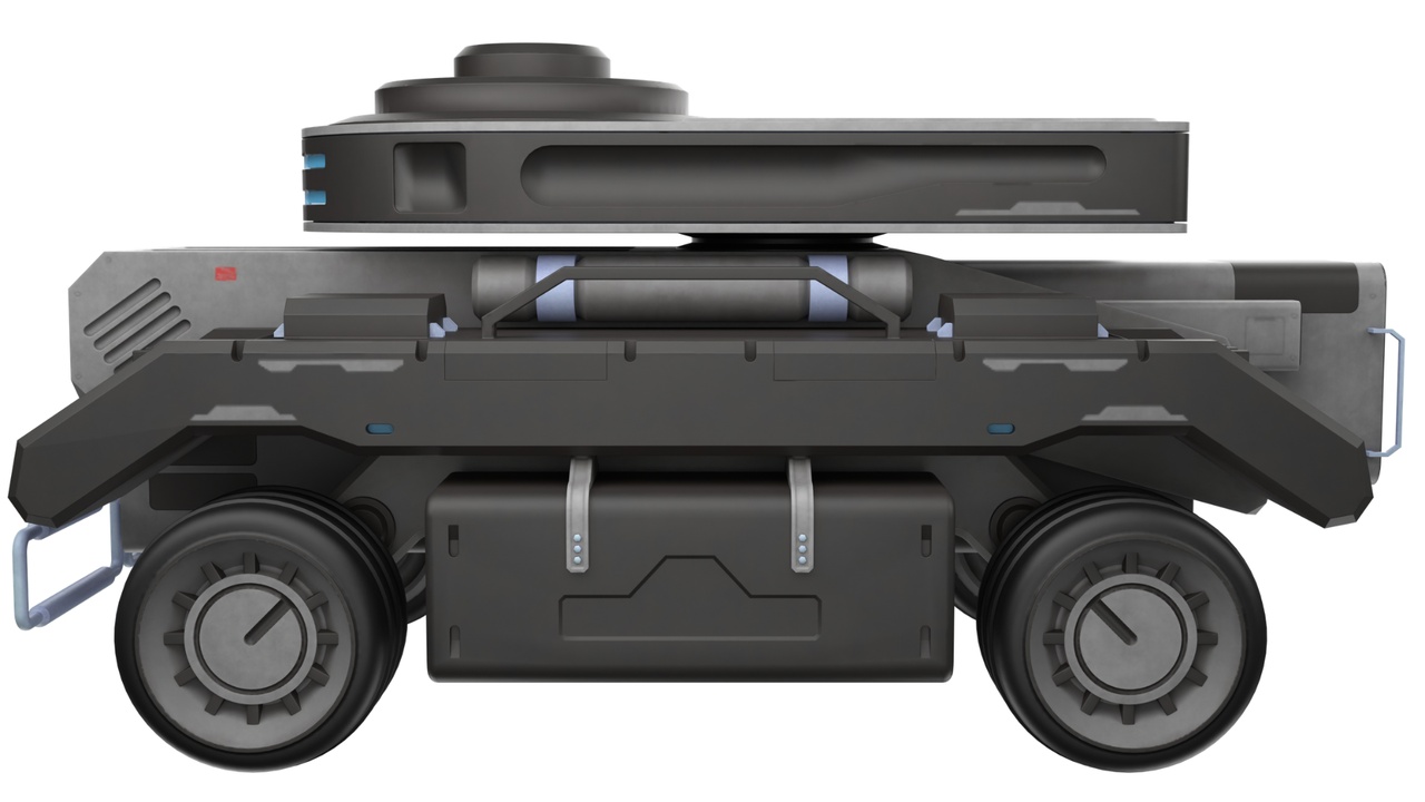 Media 1 for listing Futuristic Autonomous Security Robot (3D Mode)