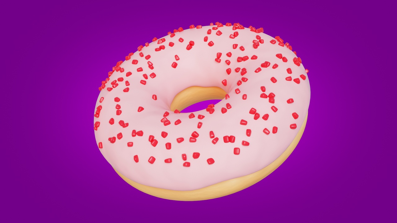 Media 1 for listing Strawberry Dots Donut