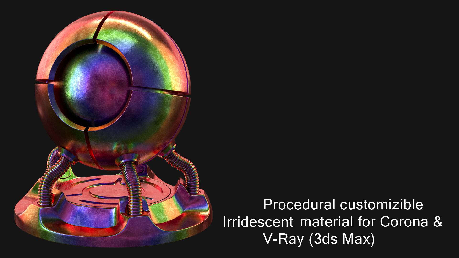 Procedural irridescent metal material | Fab