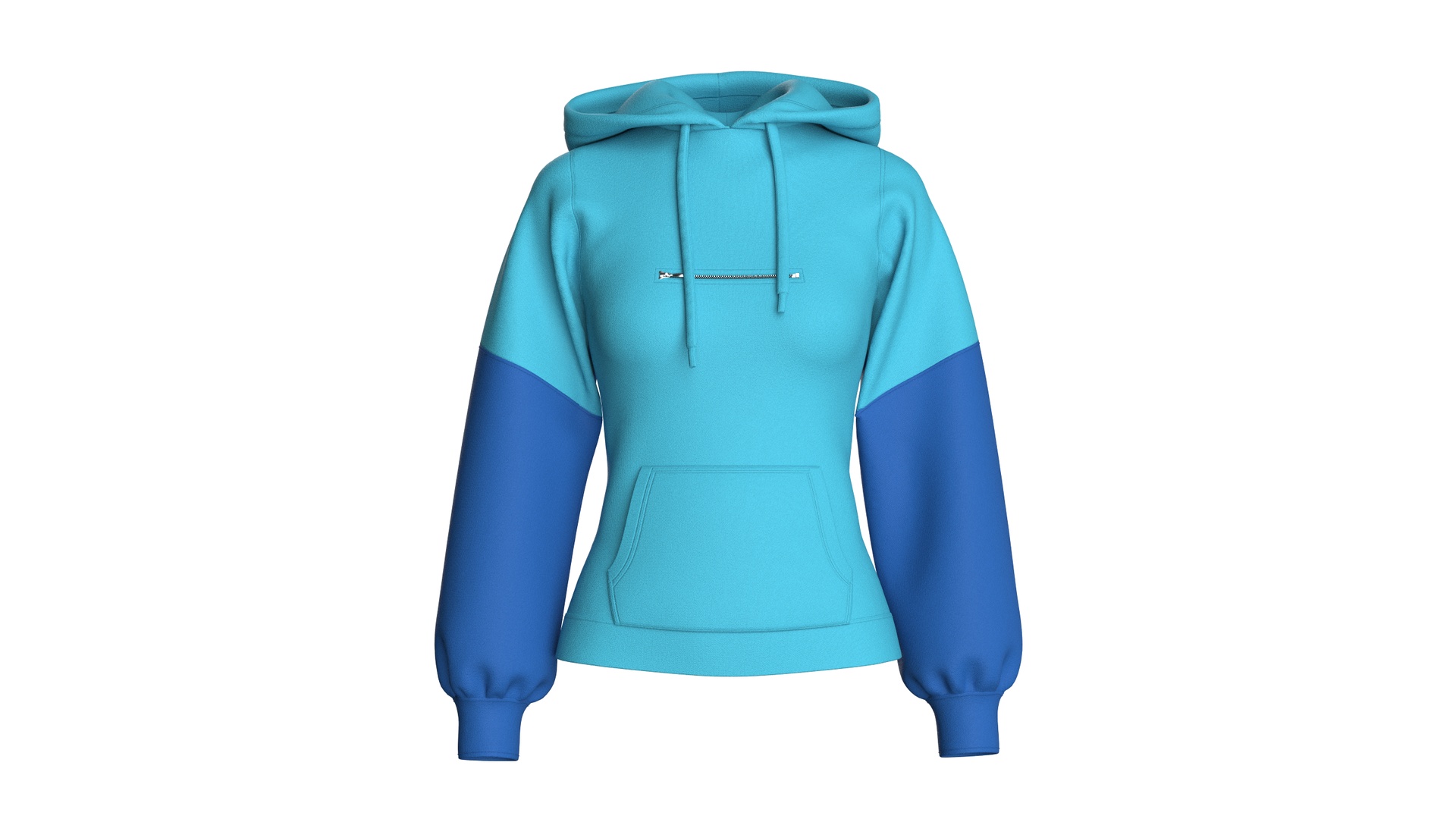 Media 1 for listing Girls Color - Blocked Hoodie With Pocket | High Poly