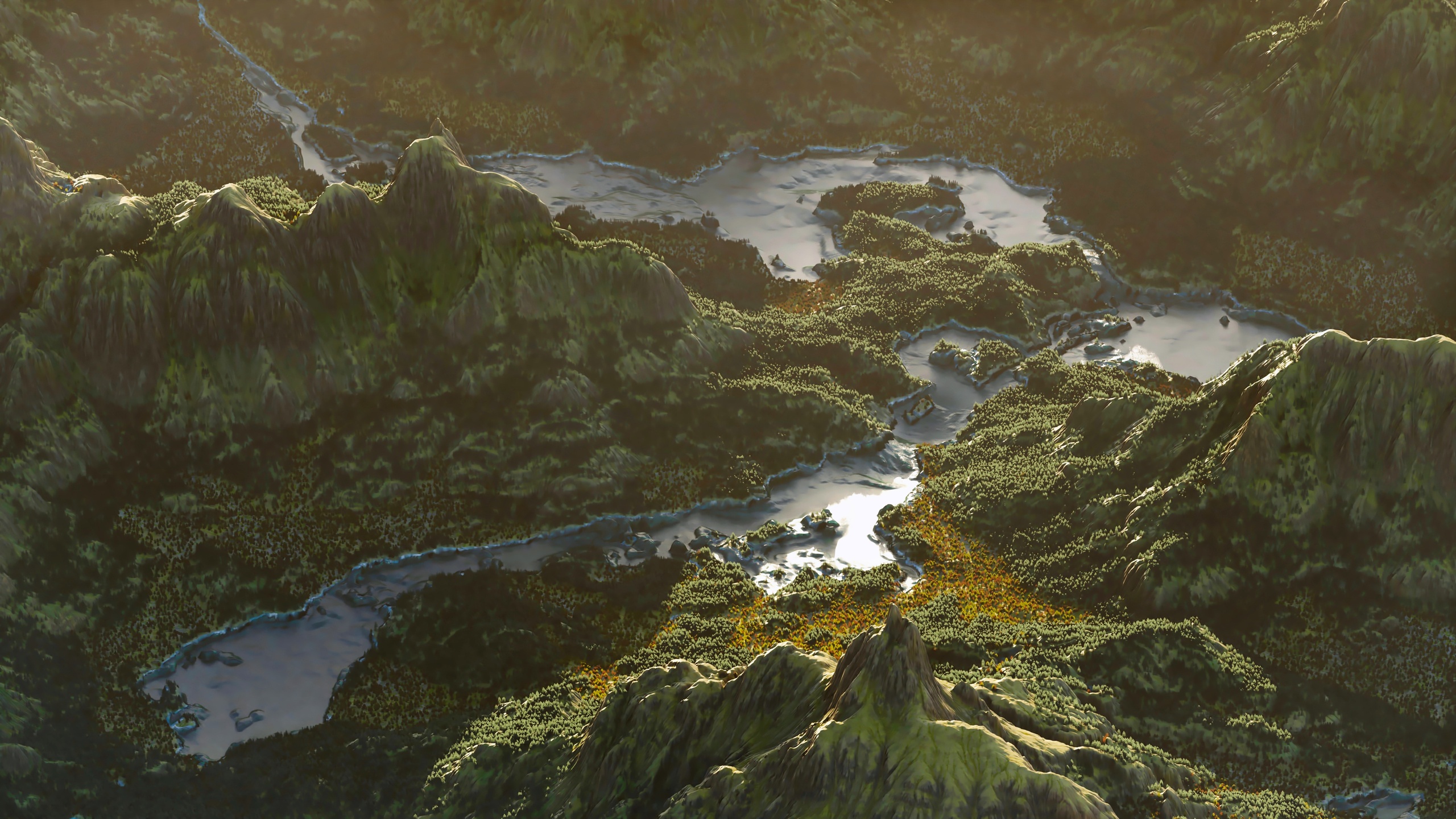 Media 1 for listing Heart Valley Terrain Set (Mainland 10x10km + 6 Mountains)