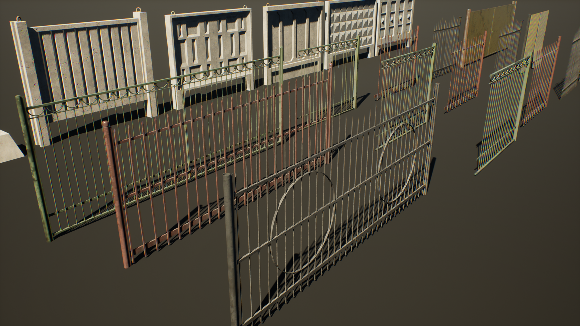 Old Modular Fence and Gates Pack | Fab