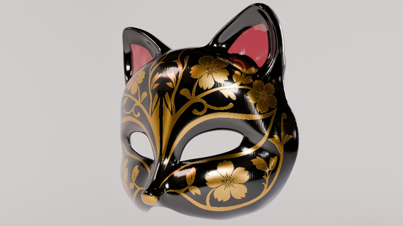 Media 1 for listing Elegant Japanese Fox Mask