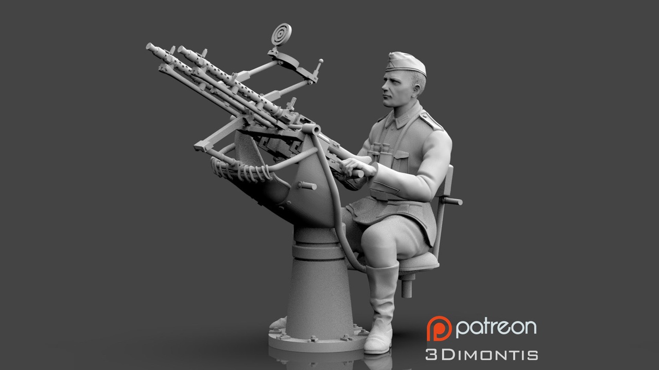 Media 1 for listing German Soldier Flak 34 WW2