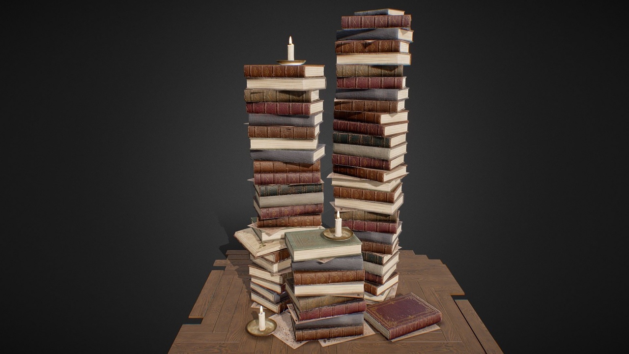 Media 1 for listing Old Library Books Stacked