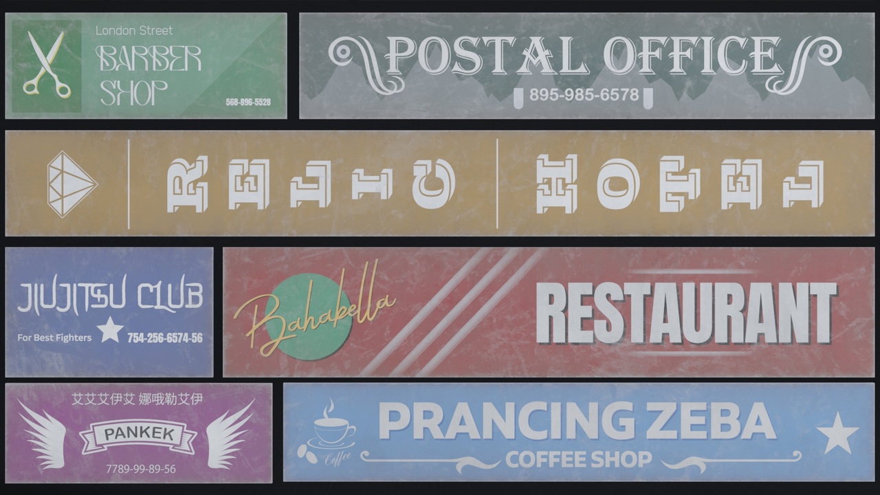 Media 1 for listing Billboard Pack Vol 01 - Asset Pack
