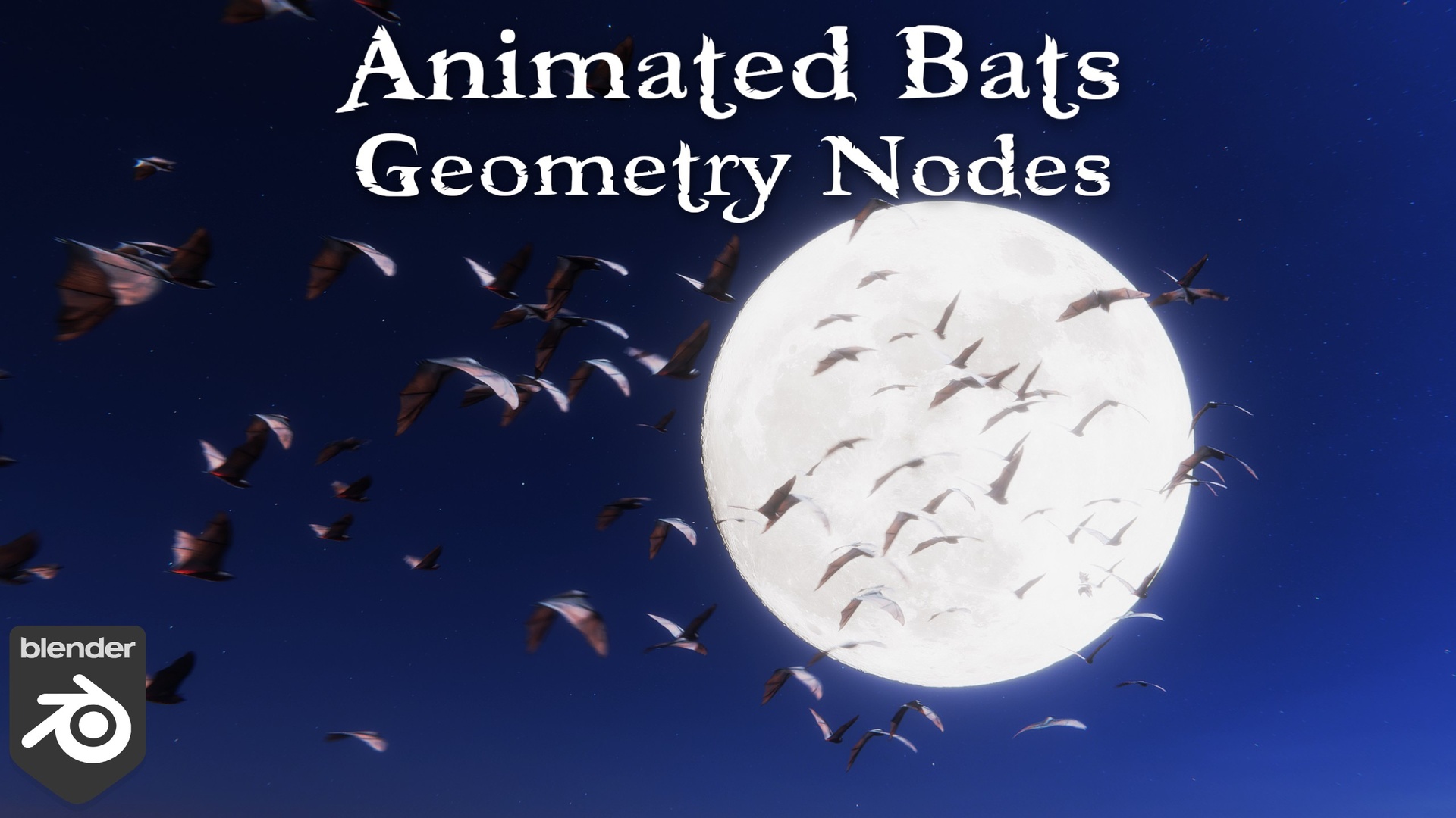 Media 1 for listing Animated Bats 🦇 Geometry Nodes
