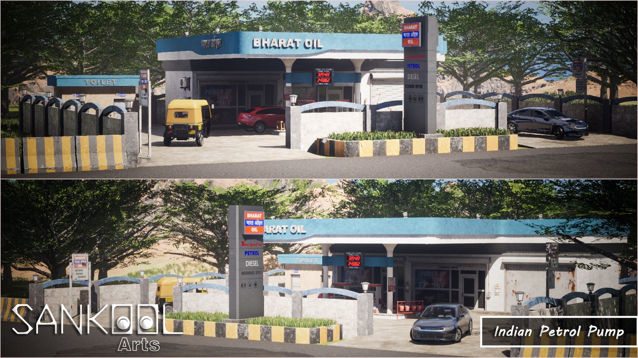 Media 1 for listing Indian Petrol Pump - Gameready Asset Pack (Unreal Engine Only)