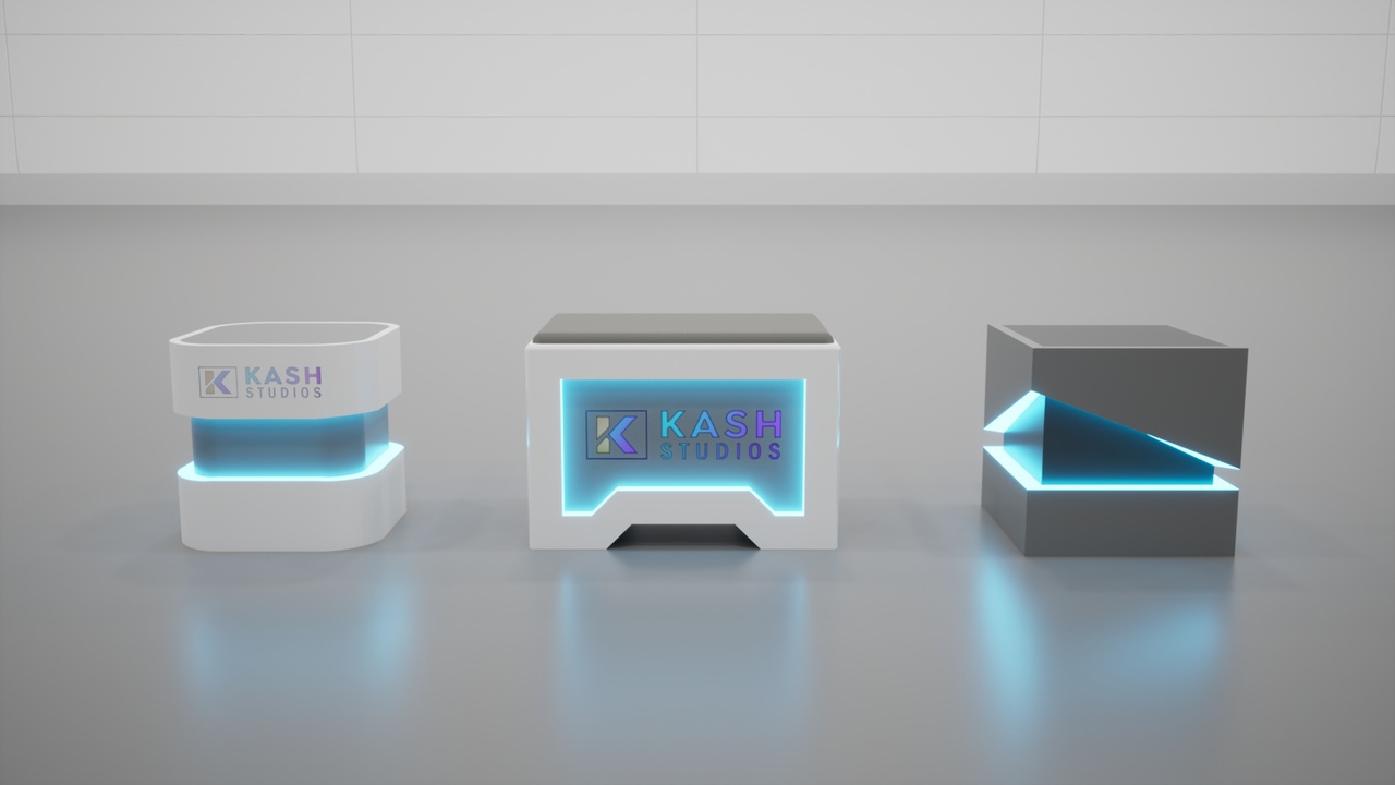 Media 1 for listing Futuristic Tables & Stool Set – LED Accent Furniture