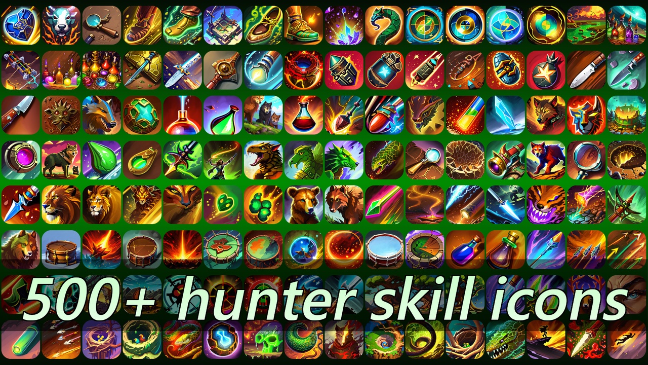 Media 1 for listing 500+ hunter skill icons