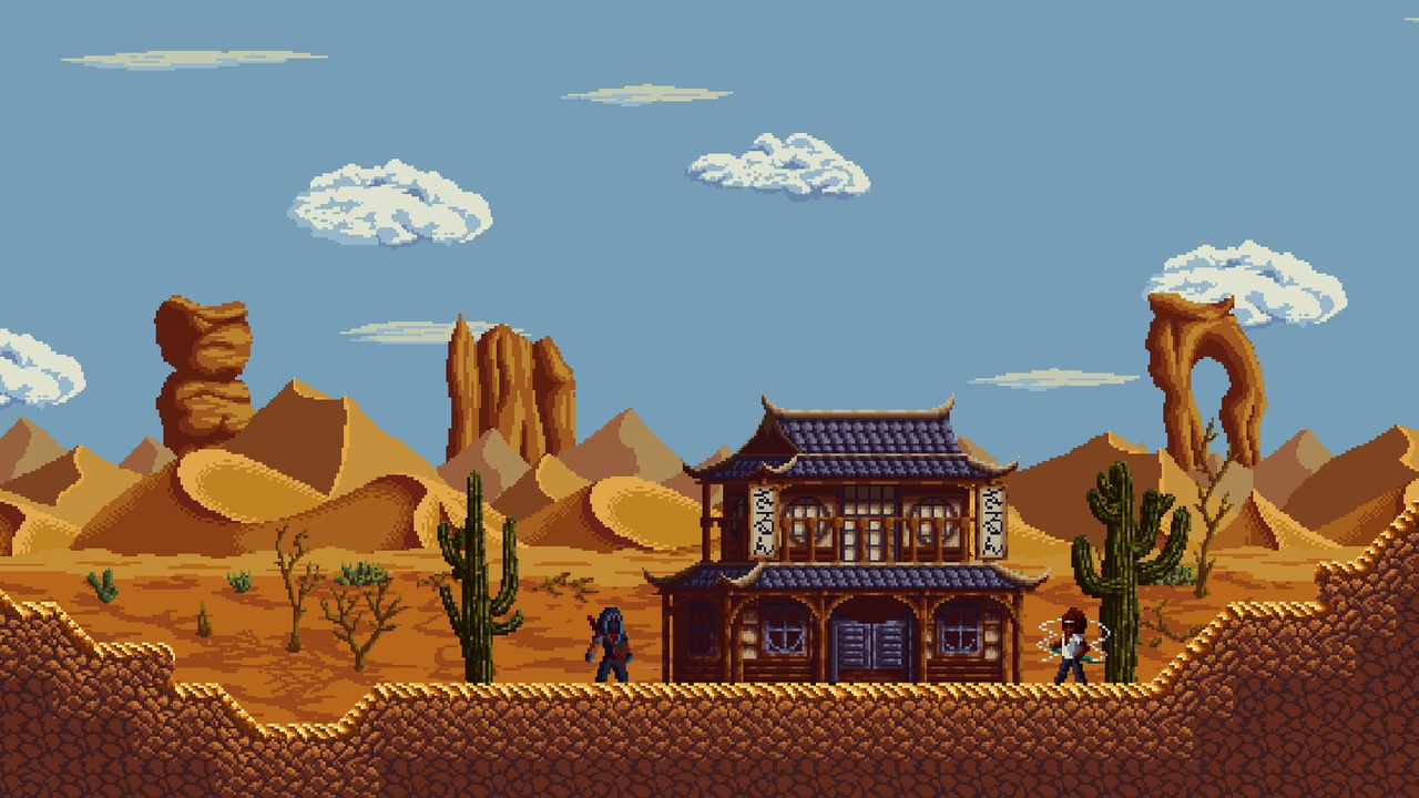 Media 1 for listing Pixelart Samurai Sideview Tileset - #1 - Wasteland